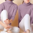 thumbnail image 5 of zaveiop Women's Classic-Fit Lightweight Long-Sleeve Turtleneck Sweater (Purple, S), 5 of 6