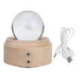 thumbnail image 2 of Caja de música, caja de música de bola de cristal transparente con bola de cristal giratoria, caja de música de madera, diseño de última generación, 2 of 12