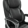 thumbnail image 5 of Executive Black Bonded Leather Chair with Titanium Coated Nylon Base, 5 of 5