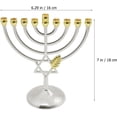 thumbnail image 2 of Candelabro tradicional clásico Hanukkah Menorah de 9 ramas, portavelas, artesanía de Metal para decoración del hogar, Festival de Año Nuevo, 2 of 5