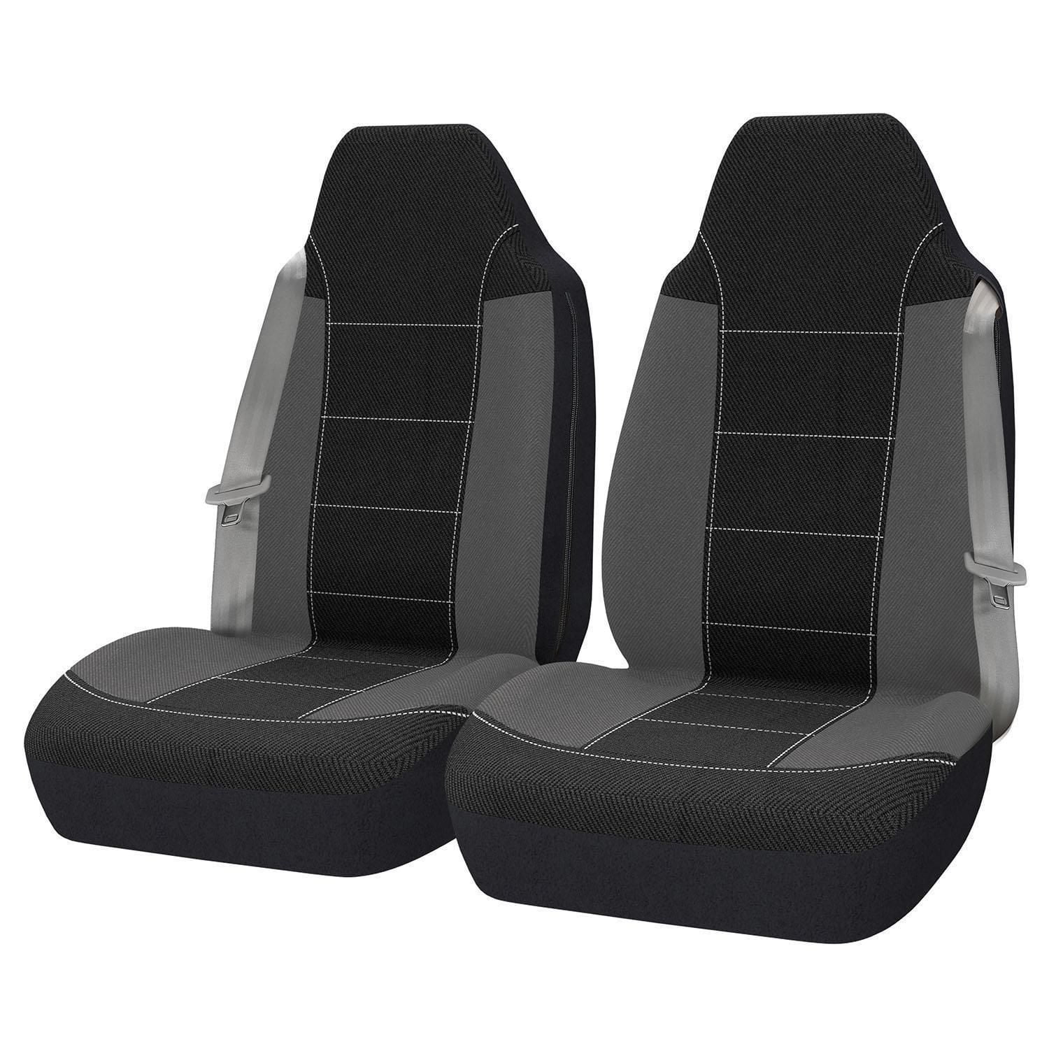 Autocraft Seat Cover, High Back Bucket Two tone pattern, BLACK & GRAY