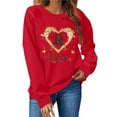 thumbnail image 5 of Craaazy Women's Plus Size Valentines Day Shirt Long Sleeve Crewneck Cozy Tops Gifts, 5 of 6