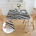thumbnail image 2 of Acheng Glitter Wavy Lines Dots of Light Square Tablecloth Great for Home Kitchen/Parties/Holiday Dinner 100% Polyester Fiber 46*46, 2 of 8