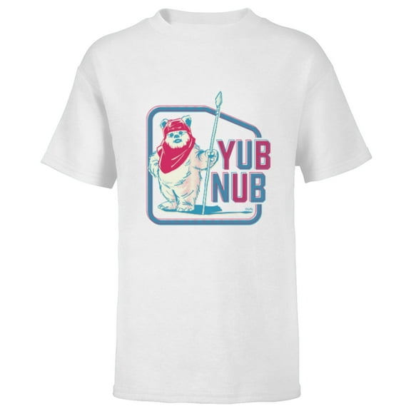 Star Wars Return of the Jedi Ewok Yub Nub Retro - Short Sleeve T-Shirt for Kids - Customized-White