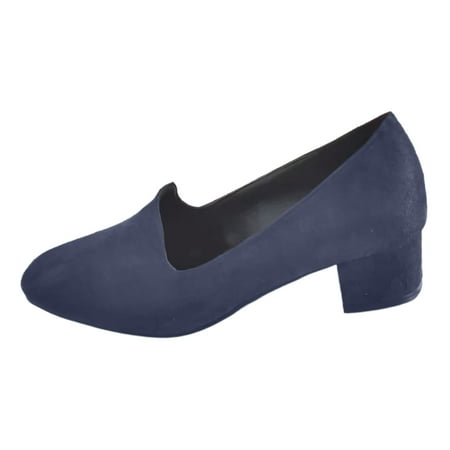 YUHAOTIN Stiletto Heels for Women Platform Ladies High Heel Single Shoes Large Size Retro Round Head Thick Heel Deep Mouth Ankle Boots Short Boots High Heels for Women Closed Toe Sexy