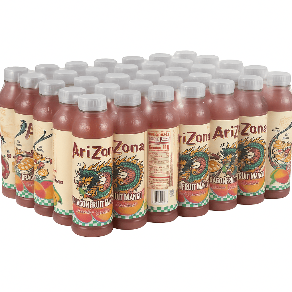 AriZona Dragonfruit Mango Juice Drink, 20 oz Bottles (Pack of 24) | Tropical Mango & Dragonfruit Blend | Refreshing, Caffeine-Free Beverage