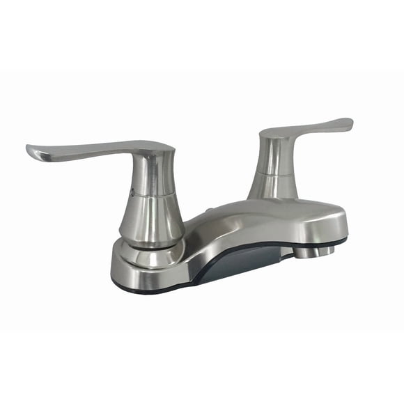 American Brass Faucet U-YNN77N-DH3-E Used For Lavatory; 4 Inch Center Distance; 2-Handle Lavatory; With Solid Saber Handles; Brushed Nickel