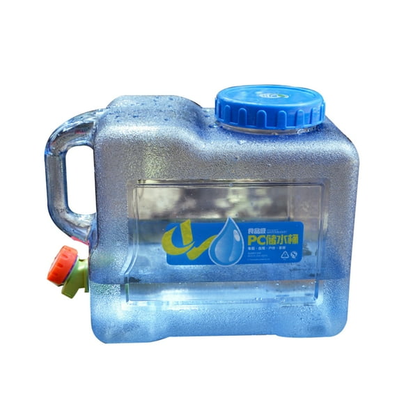 Contenedor de agua cuadrado de PC de 8 l para exteriores, para coche (azul)