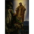 thumbnail image 2 of Alfred Rethel 11x14 Black Ornate Wood Framed Double Matted Museum Art Print Titled: A Guardian Angel Rescuing Emperor Maximilian from the Martinswand (1839), 2 of 5