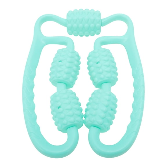 Unique Bargains 1 Pc Durable Five Wheel Foot Massager for Home Blue Green PP