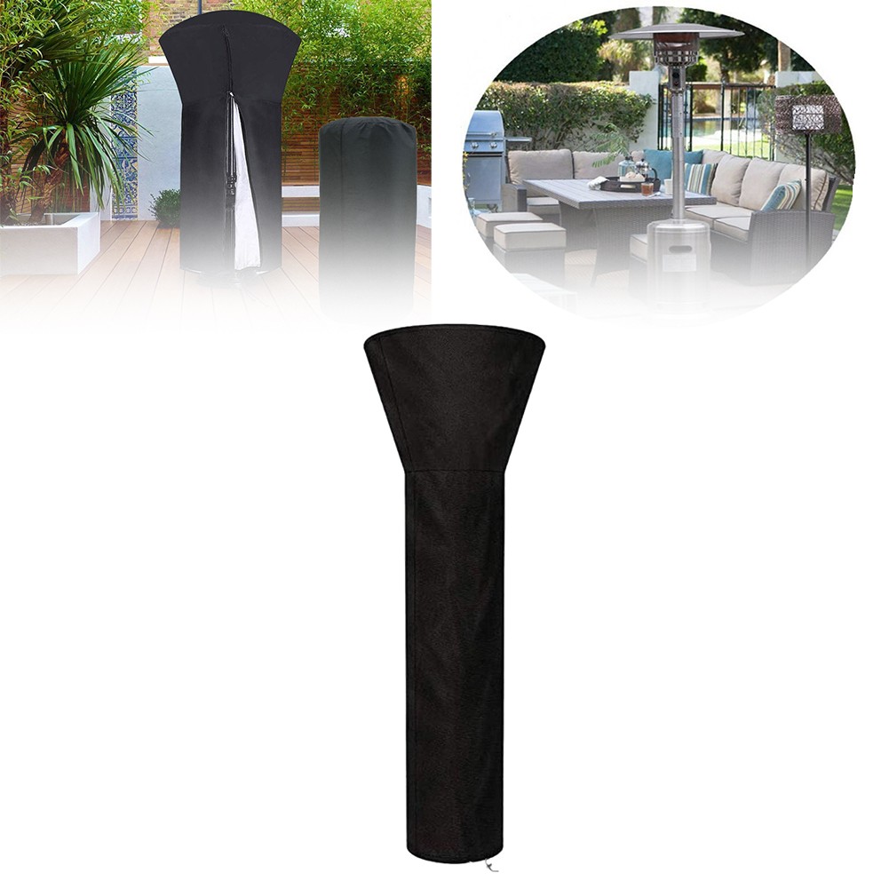 Outdoor Heavy Duty Waterproof Black Patio Heater Cover Furniture Protector