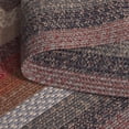 thumbnail image 6 of SAFAVIEH Braided Tendrils Striped Machine Washable Reversible Area Rug, Brown/Rust, 3' x 3' Round, 6 of 11