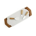 thumbnail image 2 of Nambe Chevron Cheese Tray w/ Knives MT1527, 2 of 5