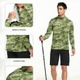 thumbnail image 5 of Hoodies for Men UPF 50+ Sun Protection Camouflage Hoodie Long Sleeve Fishing Hiking Shirt with Face Mask M, 5 of 7