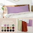 thumbnail image 6 of Unique Bargains 1 Pack Brushed Microfiber Body Pillowcase, 20" x 72", Lavender, 6 of 8