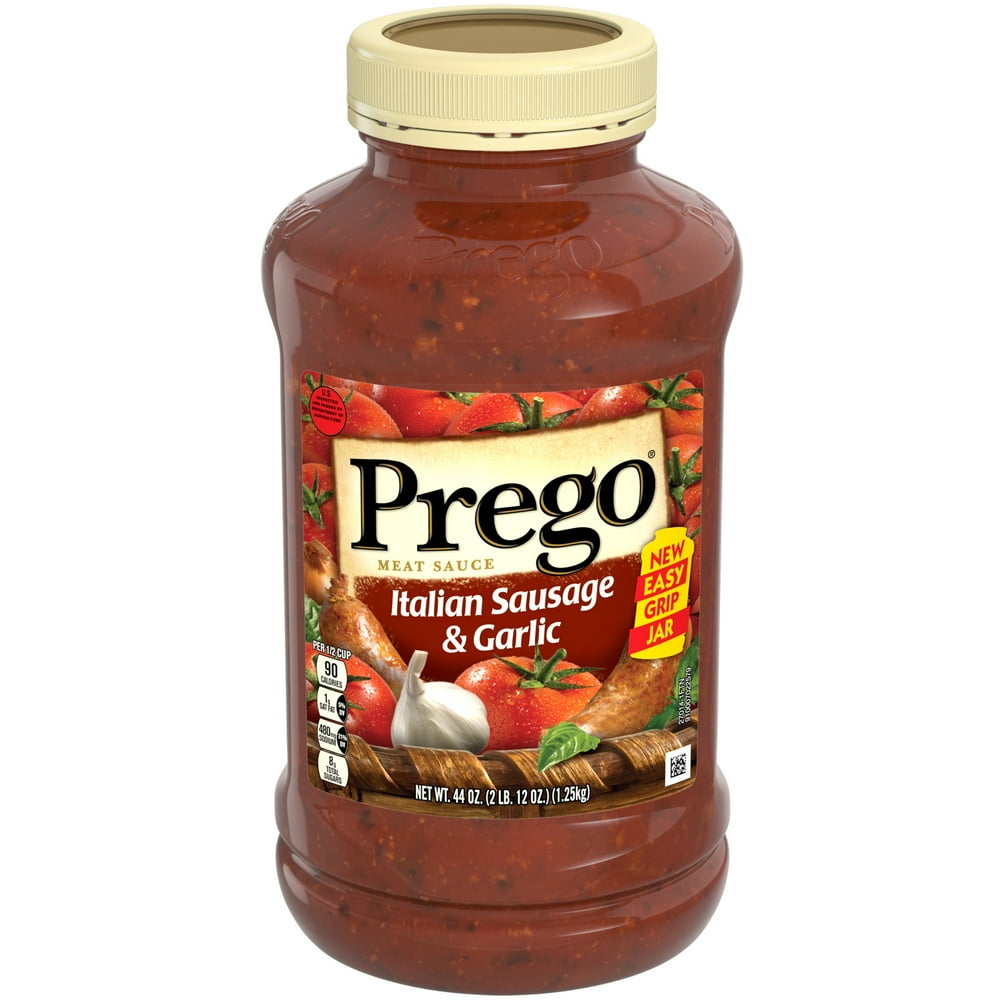 Prego Pasta Sauce, Tomato Sauce with Italian Sausage & Garlic, 44 Ounce
