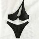 thumbnail image 1 of Traje de baño para mujer, bikini de dos piezas con hombros descubiertos y soporte de acero, color liso, trajes de baño para mujer, conjuntos de bikini para mujer, trajes de baño de bikini para mujer, 1 of 5