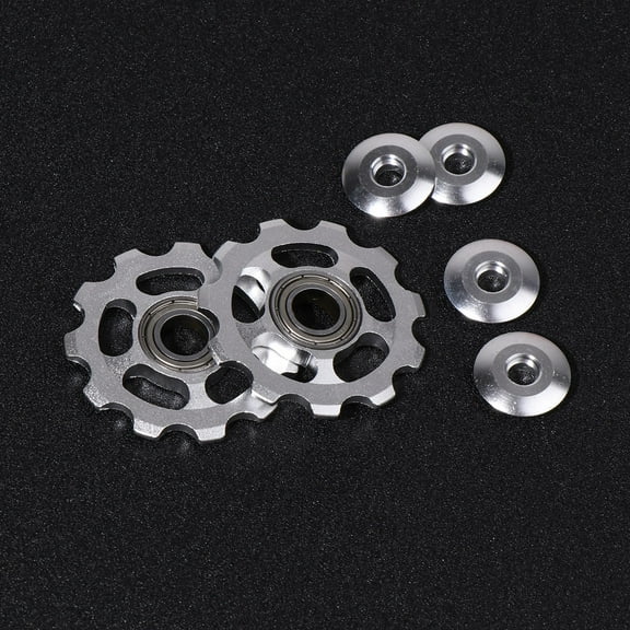 Supvox Aluminum Alloy Mountain Bike Derailleur Pulley 11T Rear Accessory for Bicycle Use Silver 2pcs