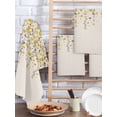 thumbnail image 2 of Weeping Flowers Hand Towels Set,Waffle Weave Kitchen Towels 4Pcs, Yellow Grey Spring Floral Rustic Burlap Microfiber Hair Face Bath Tea Towel Absorbent Quick Drying Cleaning Dish Cloths 15.7"x23.6", 2 of 7