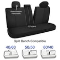 thumbnail image 4 of Funda de asiento de coche CAROMOP de neopreno impermeable para coche, color negro, 4 of 9