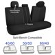 thumbnail image 4 of Funda de asiento de coche CAROMOP de neopreno impermeable para coche, color negro, 4 of 9