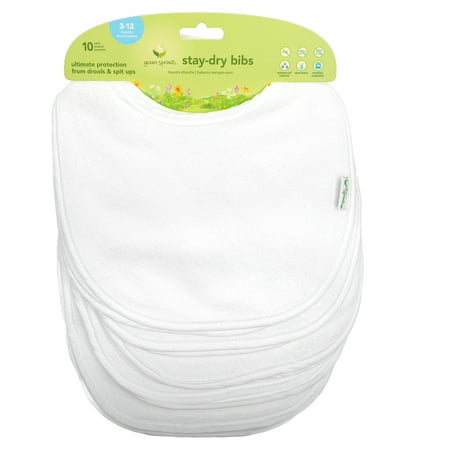 UPC: 0715418201276 | Green Sprouts Stay-dry Everyday Bibs (10pk)-White Set-3-12 mo