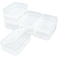 thumbnail image 1 of Rectangular Clear Plastic Storage Containers Box with Hinged Lid for Beads and Other Small Craft Items, 1 of 6