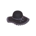 thumbnail image 1 of Sombrero de sol para mujer con volantes - Negro / Gris SS/Sophia Sombrero para el sol, 1 of 1