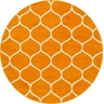 thumbnail image 3 of Unique Loom Trellis Frieze Collection Area Rug - Rounded (5' Round Orange/Ivory), 3 of 7