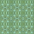 thumbnail image 1 of Ahgly Company Machine Washable Indoor Square Transitional Green Area Rugs, 4' Square, 1 of 7