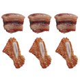 thumbnail image 1 of Un conjunto de divertidas pegatinas tridimensionales para refrigerador, simulación de carne, cordero, chuletas, mensaje magnético, 1 of 5