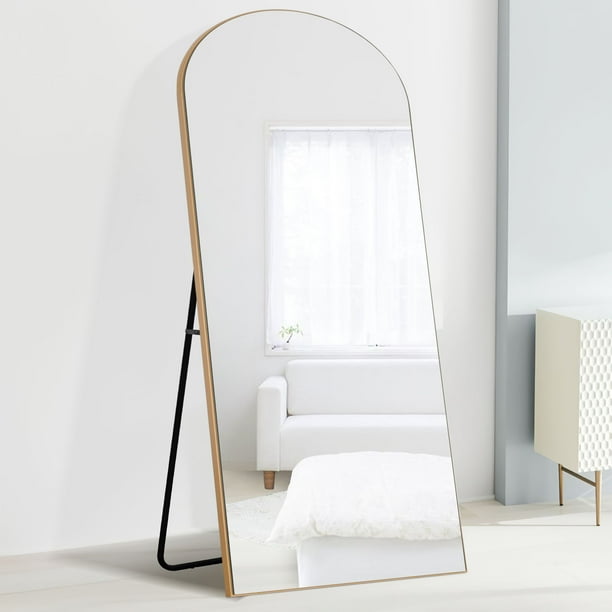 NeuType Full Length Mirror Floor Arched Gold 71"x32"