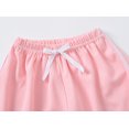 thumbnail image 4 of Hrsba 2PC Toddler Shorts Solid Color Sports Casual Shorts Elastic Waist Summer Lightweight Beach Wear Soft Comfortable Kids Outfits Girls Play Shorts, 4 of 5