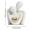 thumbnail image 5 of XIBUFE 2026 New Mini Couple Statue Tv Stand Decor Abstract Sculpture Knick Knacks Home Decor Couples Love Office Show Pieces White B, 5 of 7