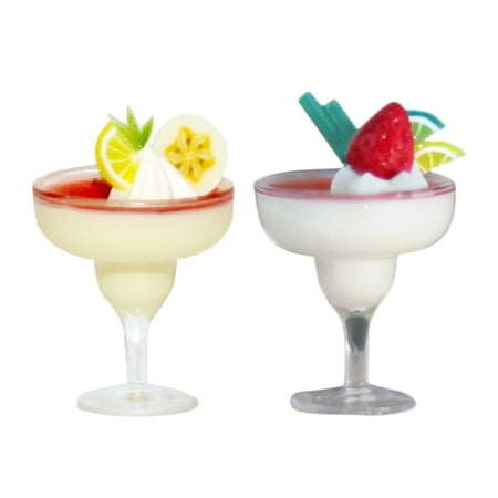 

HOMEMAXS 2pcs Mini Ice Cream Cups Miniature Goblet Model Mini House Decorative Accessory