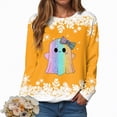 thumbnail image 2 of Godom Halloween Sweatshirts for Women Trendy Ghost Graphic Sweatshirt Oversized Crewneck Long Sleeve Fleece Pullover Sweaters, 2 of 6