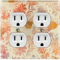 thumbnail image 1 of Metal Light Switch Plate Outlet Cover (Floral Wallpaper FLW001), 1 of 13