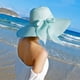 thumbnail image 5 of Sombrero de paja con protección solar de ala ancha para mujer, sombrero flexible plegable, gorra de playa con protección UV de verano MFZFUKR WMZL-1659-4, 5 of 6