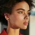 thumbnail image 4 of 14K Solid White Gold Black Onyx Bead Stud Earrings, 4 of 10