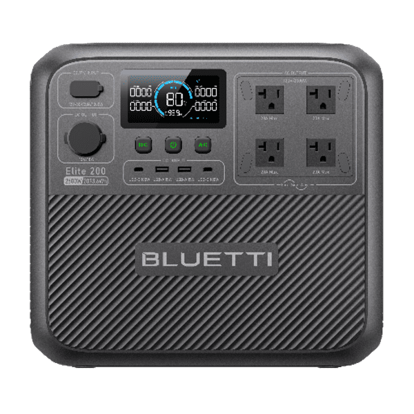 BLUETTI Elite 200 V2 Portable Power Station, 2073.6Wh LiFePO4 Battery, 4 AC Outlets (2600W/3900W Surge), Solar Generator for Camping, Off-Grid, Power Outages