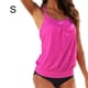 thumbnail image 3 of sweethay Traje de baño para mujer Traje de baño dividido sexy Traje de baño de color sólido Calzoncillos superiores, Rosa, S Traje de baño Rosado S sweethay OD001364-01, 3 of 4
