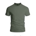 thumbnail image 4 of Eltusu Men's Short Sleeve T-Shirts, Pullover Solid Color Crew Neck Athletic Summer Tops Army Green Size 3XL, 4 of 5