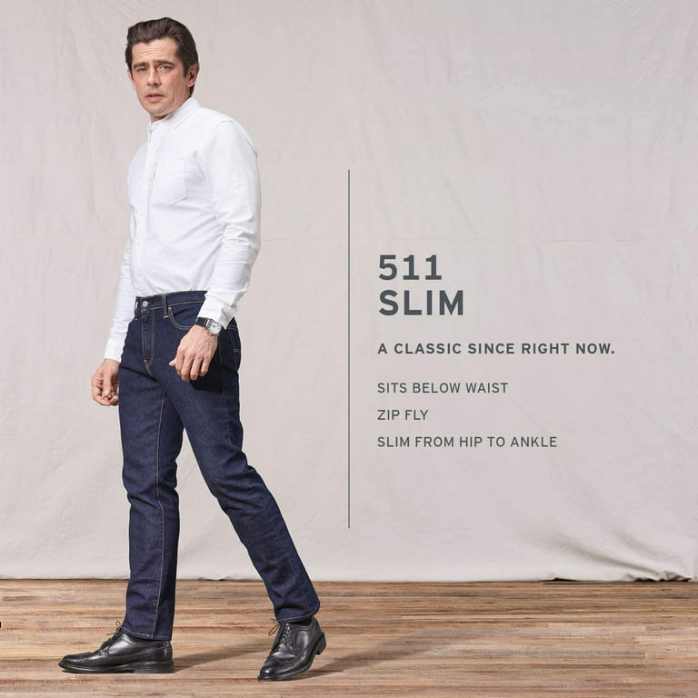 hersenen Schuldig Secretaris Levis Mens 511 Slim Fit Jeans Regular Traditional Jeans Farfar Away -  Advanced Stretch 32W x 29L - Walmart.com