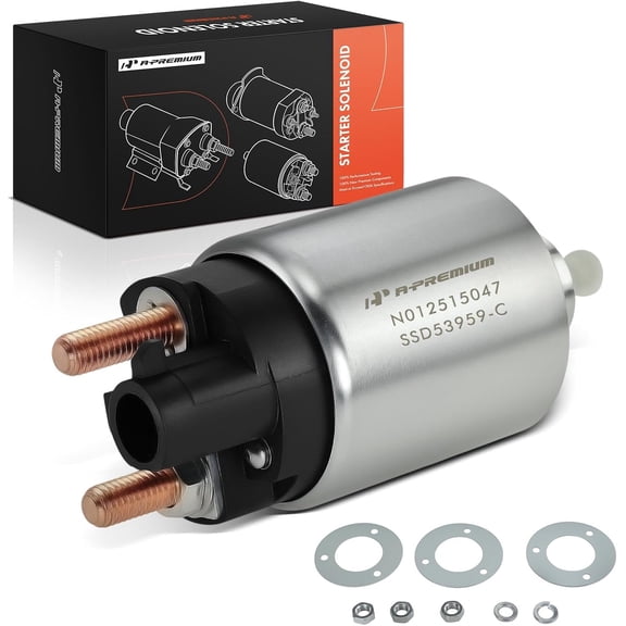 A-Premium Starter Solenoid Compatible with Chevrolet, GMC, Isuzu, Pontiac, Saab & Hummer - Silverado, Malibu, Impala, Tahoe, Colorado, Express, Suburban, Sierra, Terrain, Yukon, Canyon, Savana - 12V