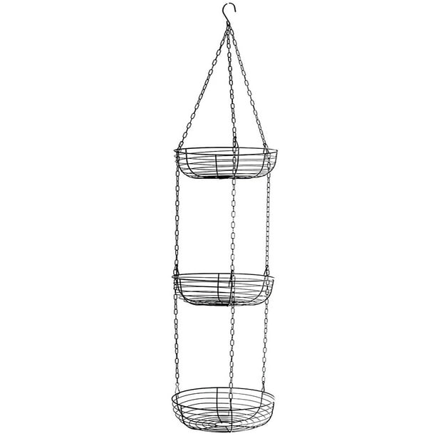 Cesta De Fruta Colgante De 3 Capas, Cestas De Hierro, Cesta Colgante De Fruta Para Cocina, Restaurantes, Cestas De Almacenamiento sonducket HA032943-00