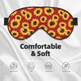 thumbnail image 3 of Xecao Sunflowers On Red for Soft Fluffy Sleeping Blindfold, Nap eye cover tailored for the utmost comfort for girls, women, kids, and adults., 3 of 7