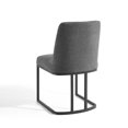 thumbnail image 4 of Side Dining Chair, Fabric, Metal Steel, Black Grey Gray, Modern Contemporary Urban Design, Kitchen Room Cafe Bistro Restaurant Hospitality, 4 of 9