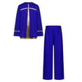 thumbnail image 2 of renvena Boys 2 Piece Worship Liturgical Outfits Long Sleeve Praise Dance Pullover Tops with Wide-Leg Pants Set Blue 6, 2 of 7