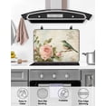 thumbnail image 5 of nqOlkjepod Large Induction Cooktop Protector Mat 31"x24", Pink Floral Stove Top Covers for Electric Stove, Bird Branch Vintage Mottled Middle Century Stove Burner Cover Mats, Glass Top Stove Cover, 5 of 8