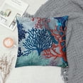 thumbnail image 2 of Creowell Beach Throw Pillow Covers,Coastal Coral Branch Ocean Themed Pillowcase Luxury Decorative Cushion Cover for Couch Bed Sofa Farmhouse Decoration,Multi-Size, 2 of 5